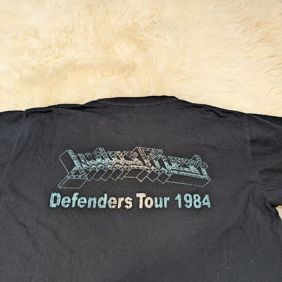 Vintage Single Stitch Judas Priest Defenders Tour 1984 T Shirt Size XL - Picture 9 of 9